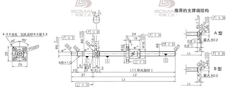 KURODA GP081FDS-AAFR-0250B-C3S 黑田精工丝杆的价格