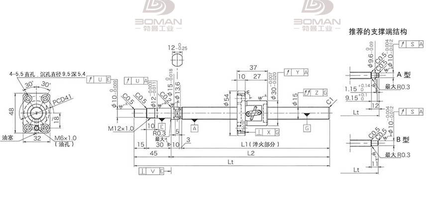 KURODA GP1502DS-BAPR-0300B-C3F 黑田丝杆原产地