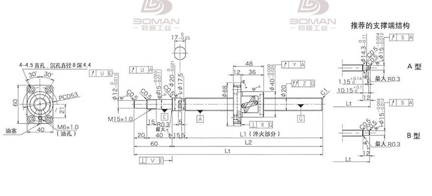 KURODA GP2005DS-BALR-1005B-C3F 江苏黑田滚珠丝杠维修费用