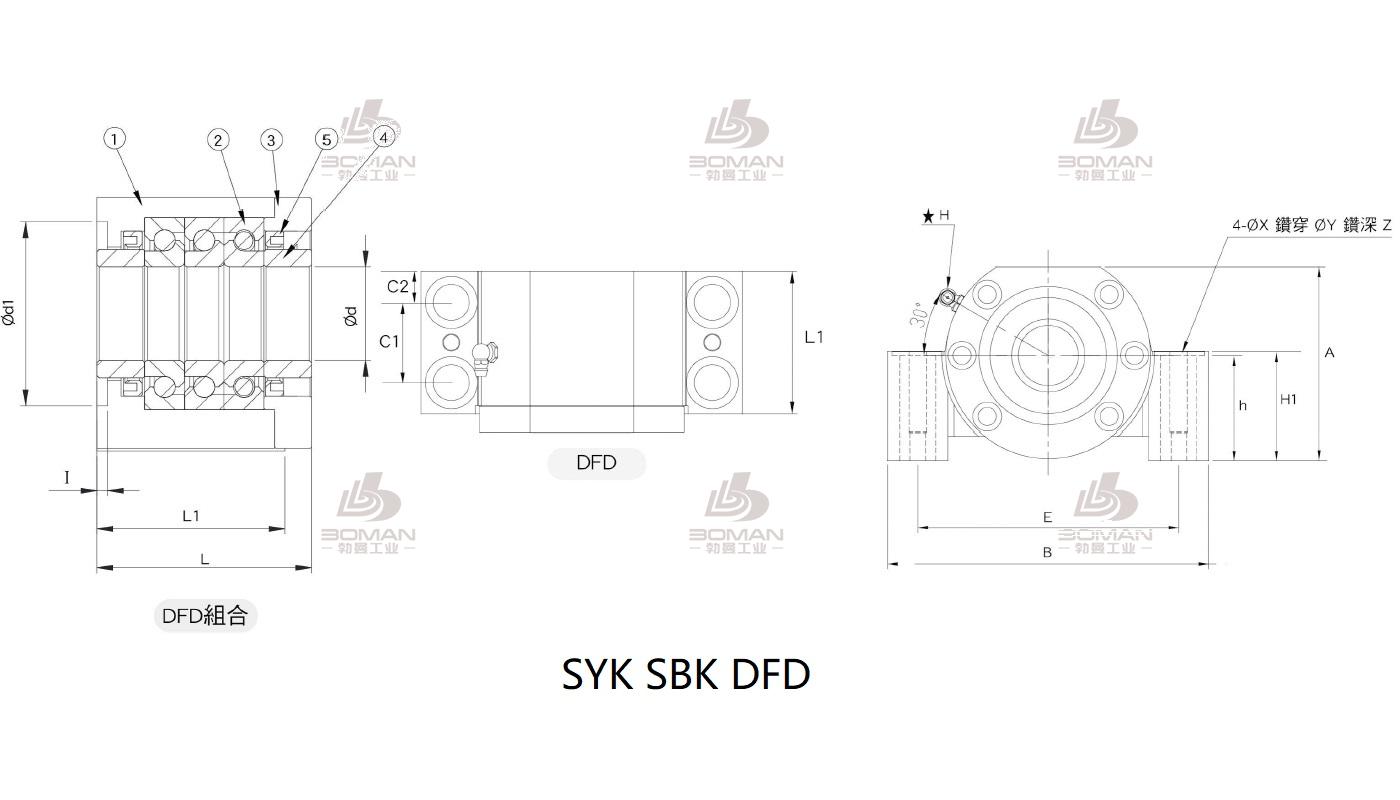 SYK MBL10/12-A syk丝杆支撑座3d